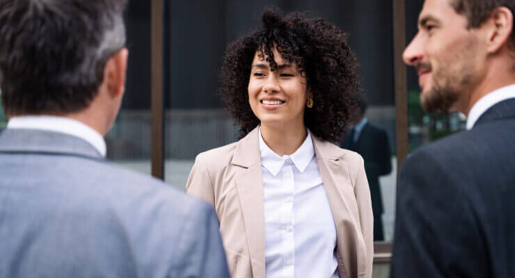 Insurance experts discussing solutions